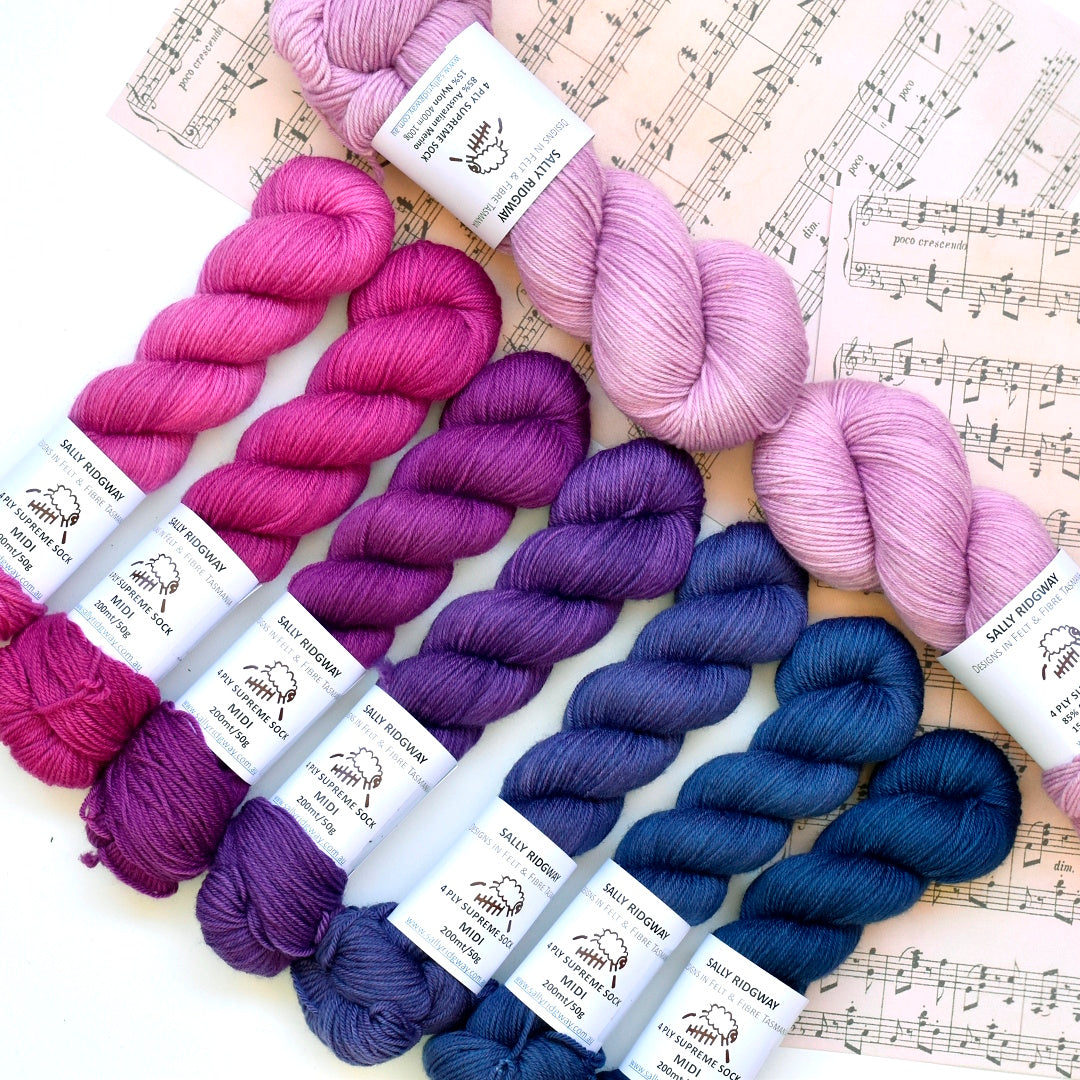 Sky Song MKAL 2026 Yarn Kit 1 - Blue Sky Mine - Sally Ridgway Designs in Felt &amp; Fibre - Australia