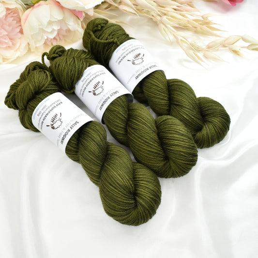 Lichen Leaves on 8 Ply Superwash 100% Merino Yarn| 8 Ply Superwash Merino Yarn | Sally Ridgway | Shop Wool, Felt and Fibre Online