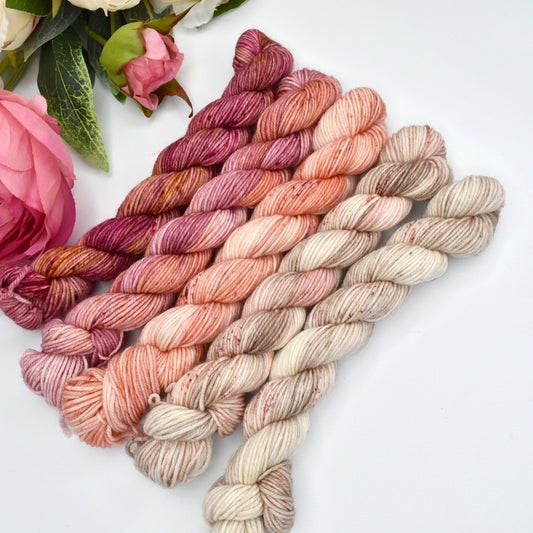 Mini Skein Set - Mellow Roses| Mini Skeins | Sally Ridgway | Shop Wool, Felt and Fibre Online