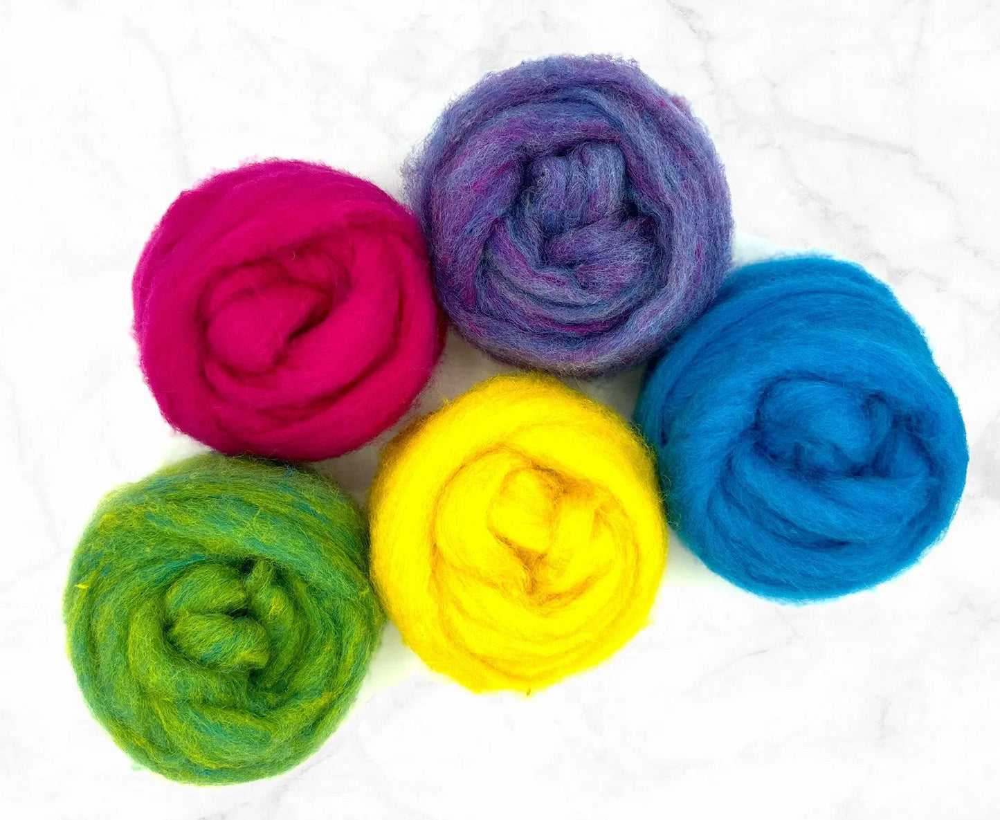 Pop Art Collection Corriedale Sliver Mixed Bags 125g| Corriedale Wool | Sally Ridgway | Shop Wool, Felt and Fibre Online