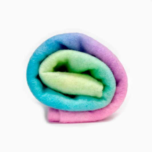 Hand Dyed Merino Wool Prefelt Rainbow| Merino Wool Batts | Sally Ridgway | Shop Wool, Felt and Fibre Online