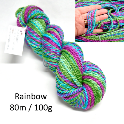 Hand Spun Tasmanian Merino Wool Chunky Yarn - Mixed Colours| Hand Spun Yarn | Sally Ridgway | Shop Wool, Felt and Fibre Online