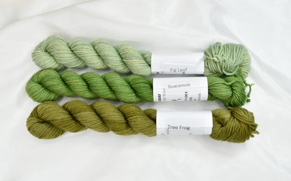 Mini Skeins 4 Ply Supreme Sock Yarn Tree Frog-4 Ply Mini Skein-3-Sally Ridgway Designs in Felt &amp; Fibre