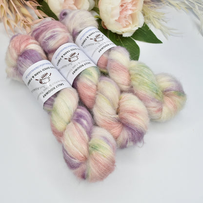 Suri Alpaca Silk Lace Hand Dyed Cottage Garden| Suri Silk Lace | Sally Ridgway | Shop Wool, Felt and Fibre Online