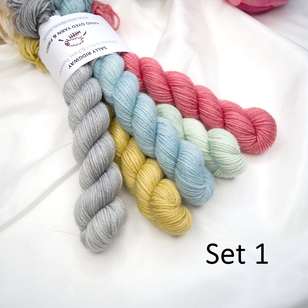 Mini Skein Sets| 4 Ply Mini Skein | Sally Ridgway | Shop Wool, Felt and Fibre Online