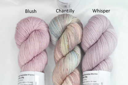 4 ply Supreme Sock Knitting Yarn Hand Dyed Chantilly| Sock Yarn | Sally Ridgway | Shop Wool, Felt and Fibre Online