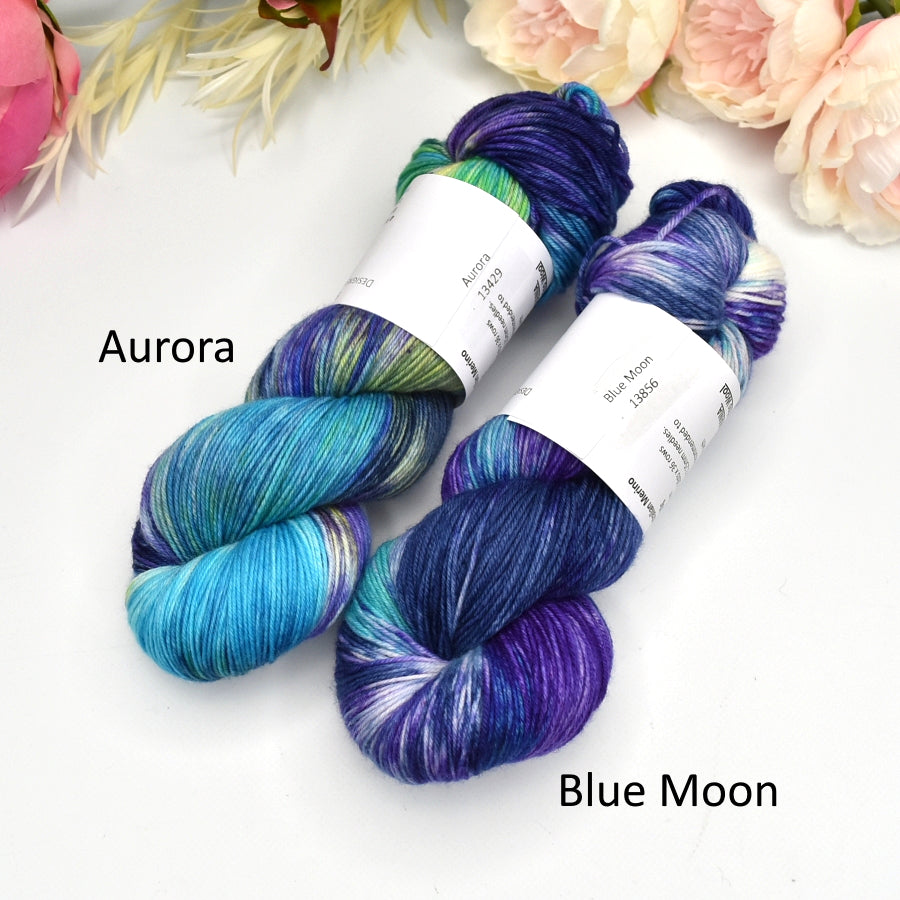 4 ply Supreme Sock Yarn Hand Dyed Aurora 13429| Sock Yarn | Sally Ridgway | Shop Wool, Felt and Fibre Online