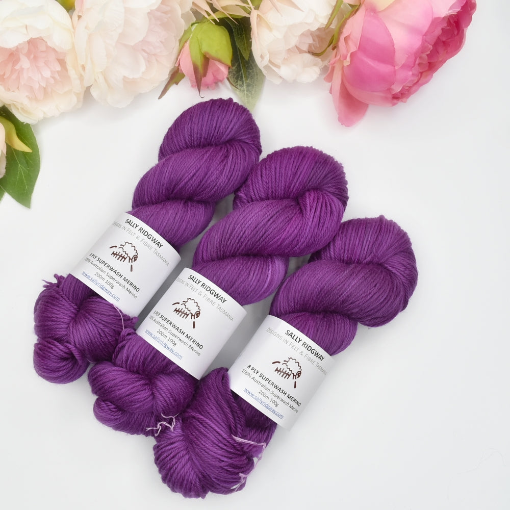 Love Potion on 8 Ply Superwash 100% Merino Yarn| 8 Ply Superwash Merino Yarn | Sally Ridgway | Shop Wool, Felt and Fibre Online