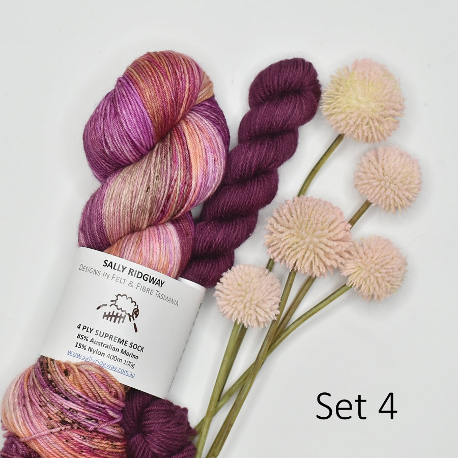 Limited Edition 4 Ply Sock Sets| Sock Yarn | Sally Ridgway | Shop Wool, Felt and Fibre Online