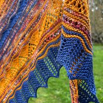 Venezia Shawl Yarn Kit & Pattern in Stained Glass| Sock Yarn | Sally Ridgway | Shop Wool, Felt and Fibre Online