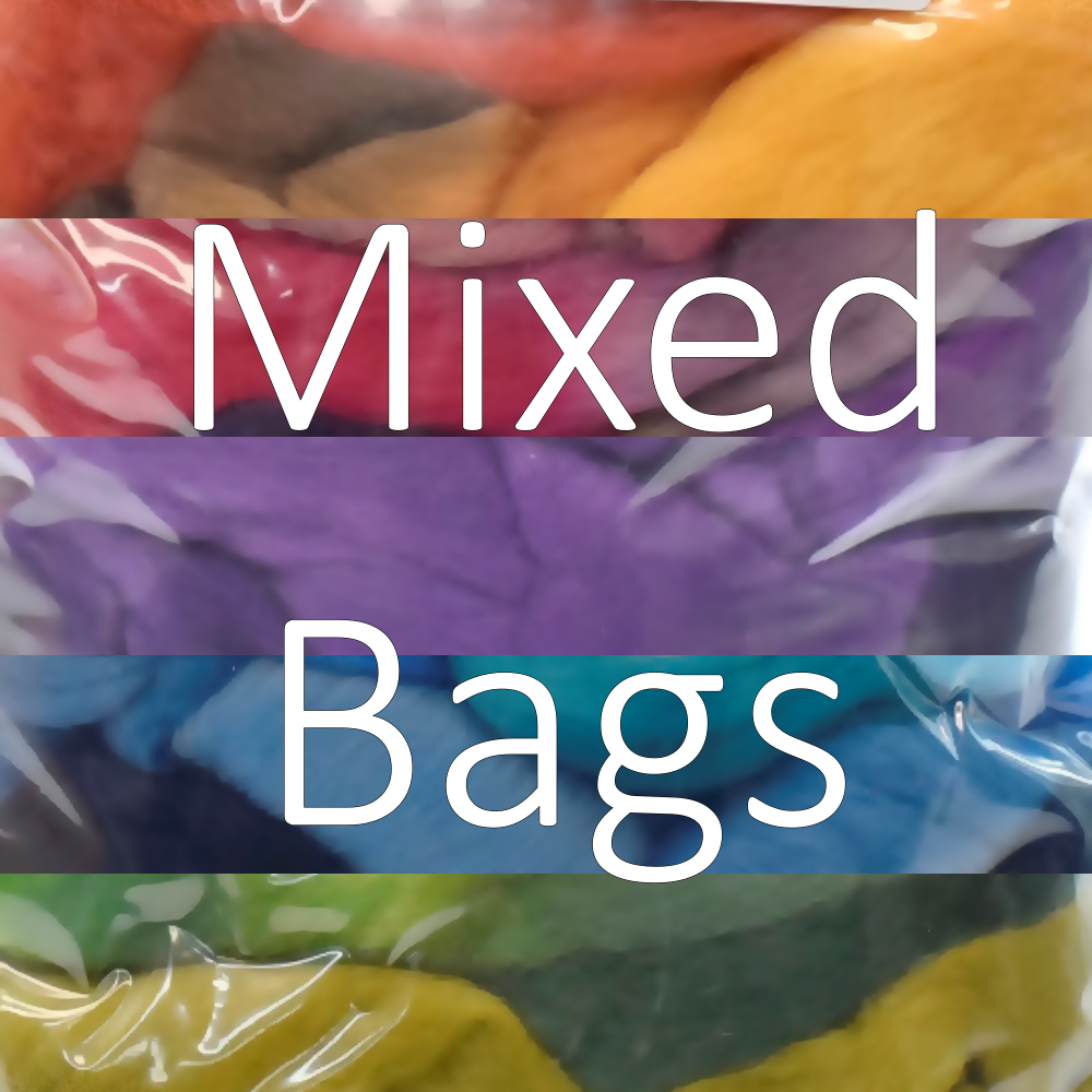 Tasmanian Merino Wool Combed Top Hand Dyed Mixed Bags| Merino wool tops | Sally Ridgway | Shop Wool, Felt and Fibre Online