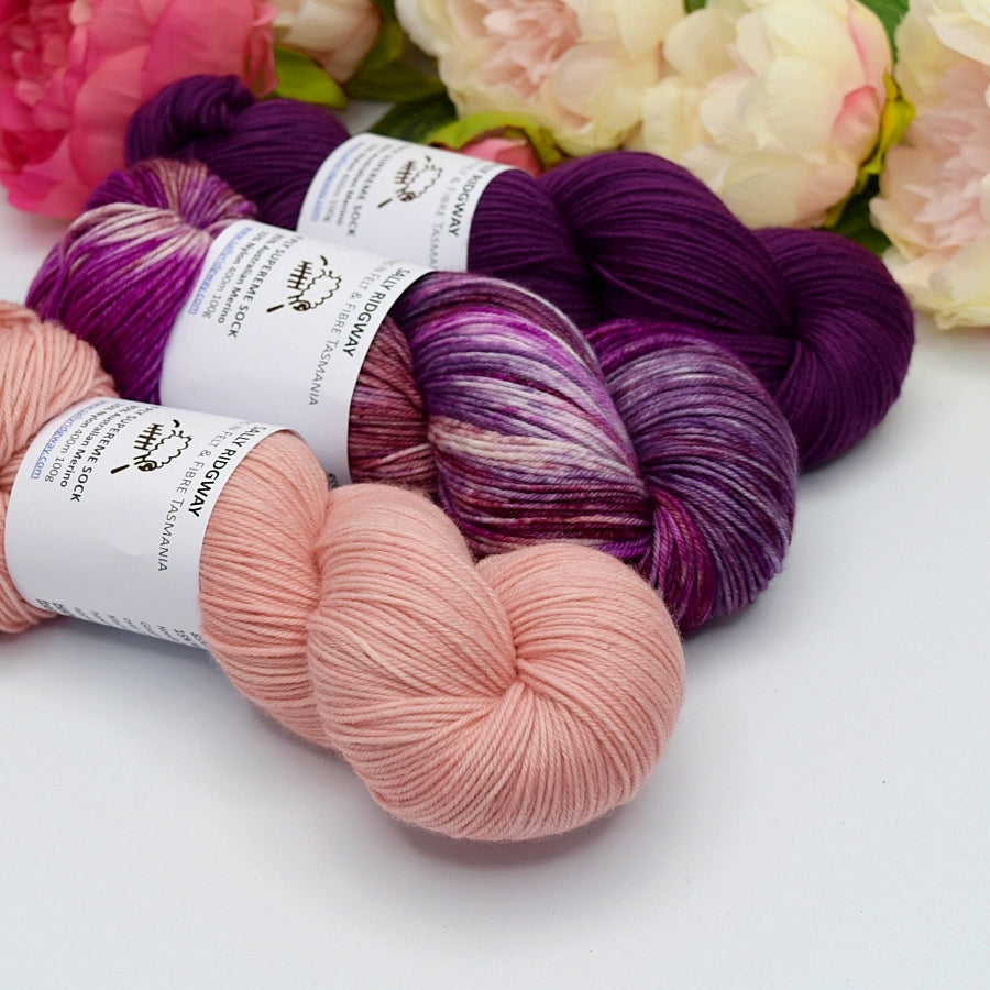 Venezia Shawl Yarn Kit in Flower Boxes| Sock Yarn | Sally Ridgway | Shop Wool, Felt and Fibre Online
