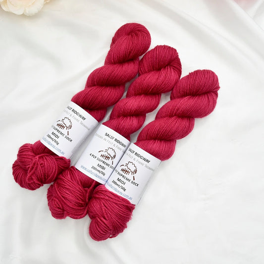 Wood Rose 50g Midi Half Skein| 4 Ply Midi Skeins | Sally Ridgway | Shop Wool, Felt and Fibre Online
