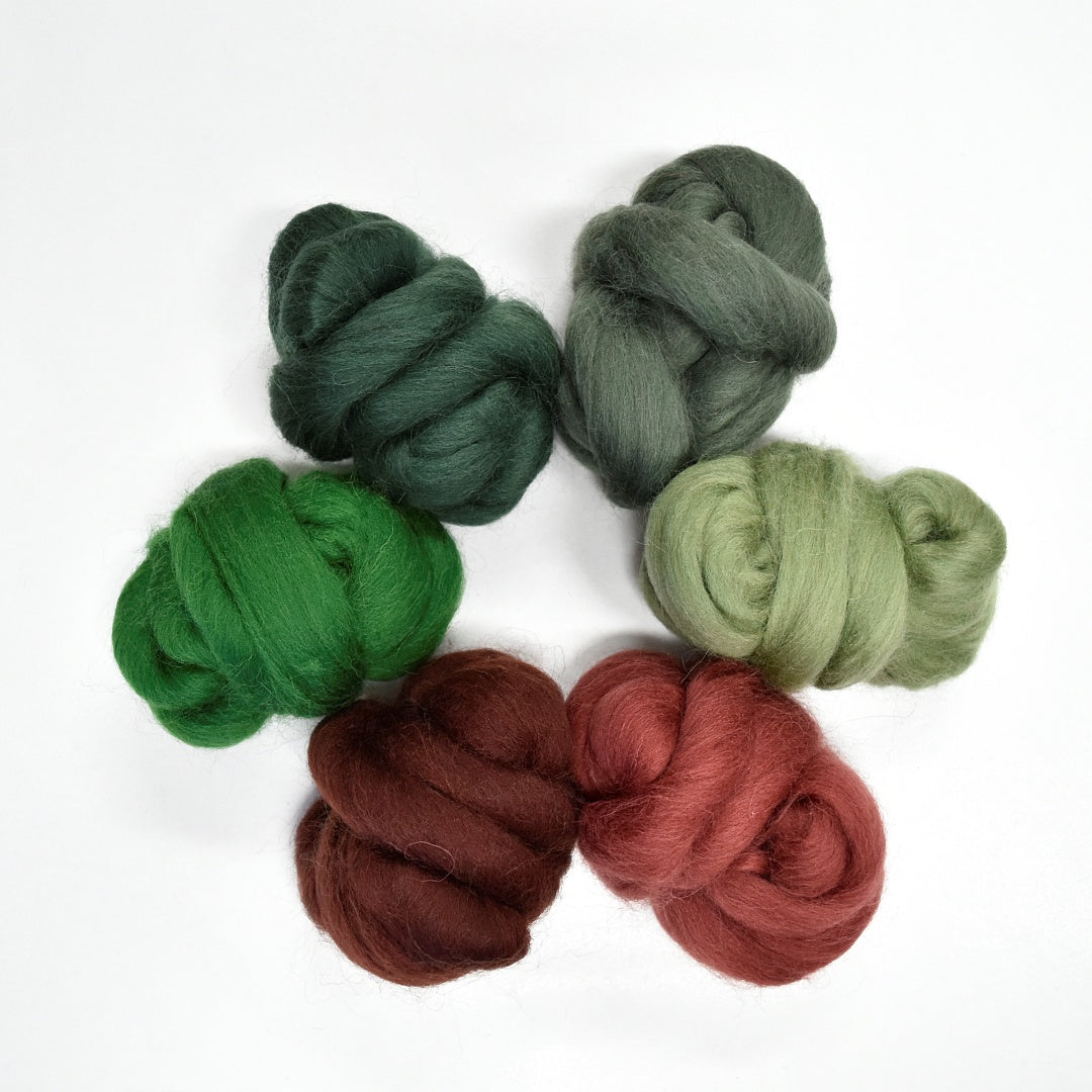 Forest Collection Shetland Wool Sliver Mixed Bags 150g| Corriedale Wool | Sally Ridgway | Shop Wool, Felt and Fibre Online