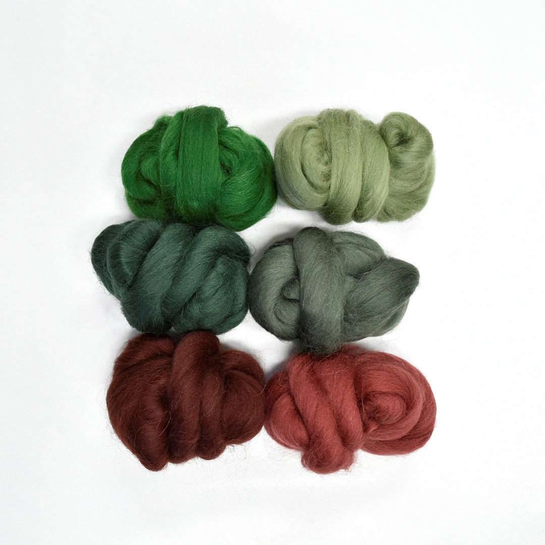 Forest Collection Shetland Wool Sliver Mixed Bags 150g| Corriedale Wool | Sally Ridgway | Shop Wool, Felt and Fibre Online