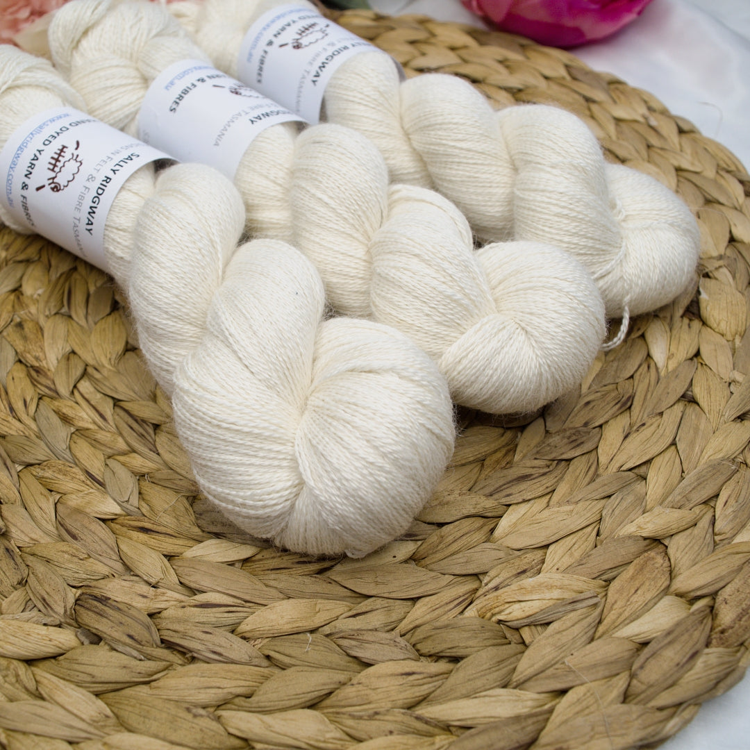 Alpaca Silk Lace Undyed| Undyed Yarn | Sally Ridgway | Shop Wool, Felt and Fibre Online