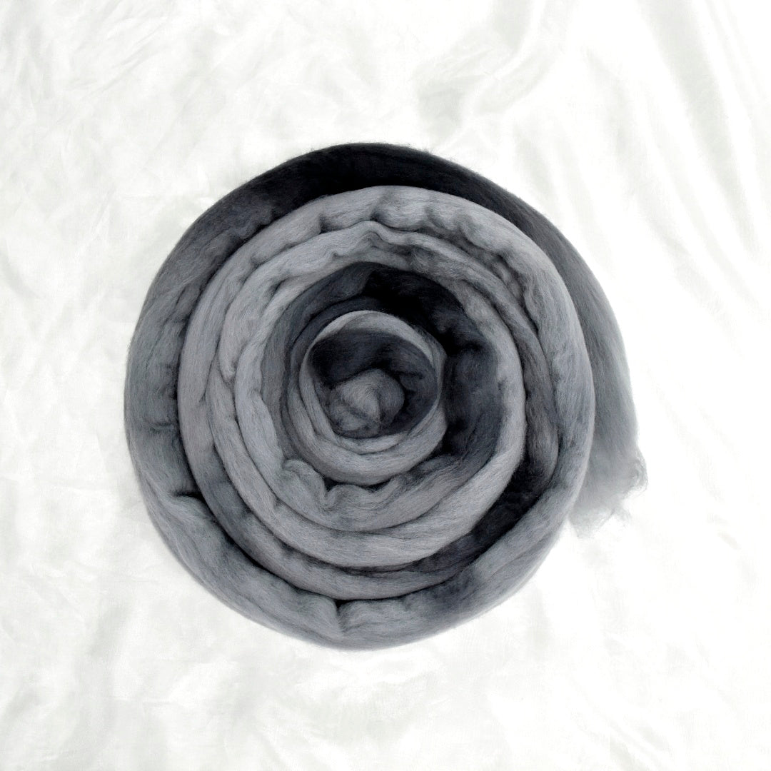 Ash Grey Tasmanian Merino Wool Combed Top
