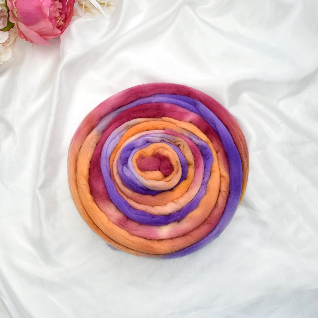 Australian Merino Wool Combed Top Hand Dyed Mexican 12646| Merino Wool Tops | Sally Ridgway | Shop Wool, Felt and Fibre Online