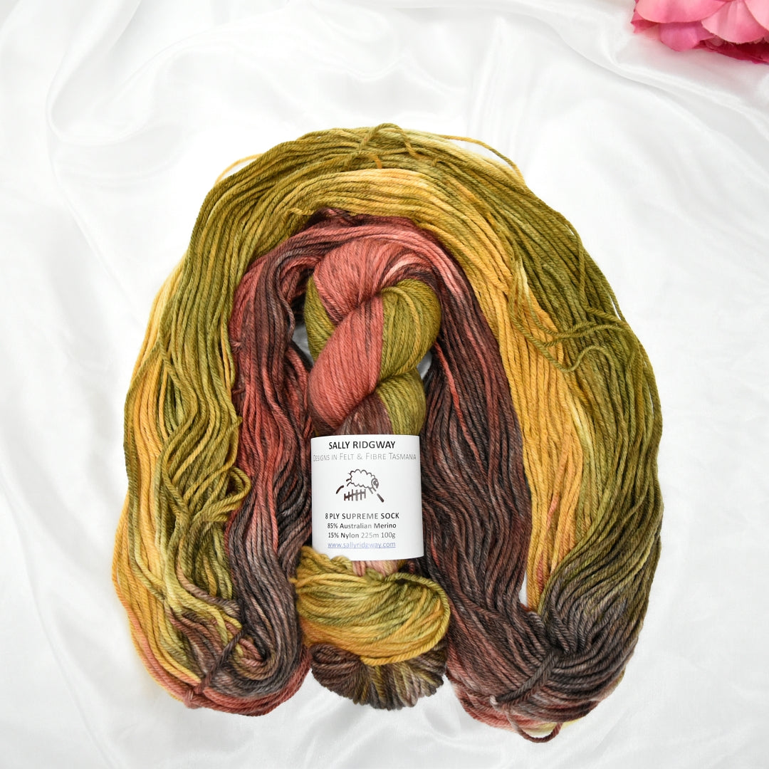 8 ply Supreme Sock in Fagus| 8 Ply Supreme Sock | Sally Ridgway | Shop Wool, Felt and Fibre Online