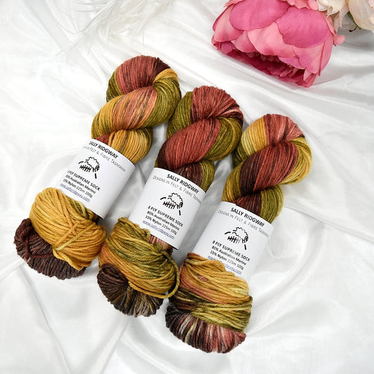 8 ply Supreme Sock in Fagus| 8 Ply Supreme Sock | Sally Ridgway | Shop Wool, Felt and Fibre Online