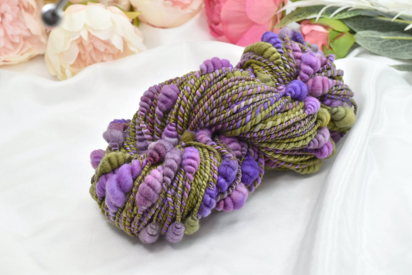 Beehive Art Yarn Hand Spun in Clematis| Hand Spun Yarn | Sally Ridgway | Shop Wool, Felt and Fibre Online