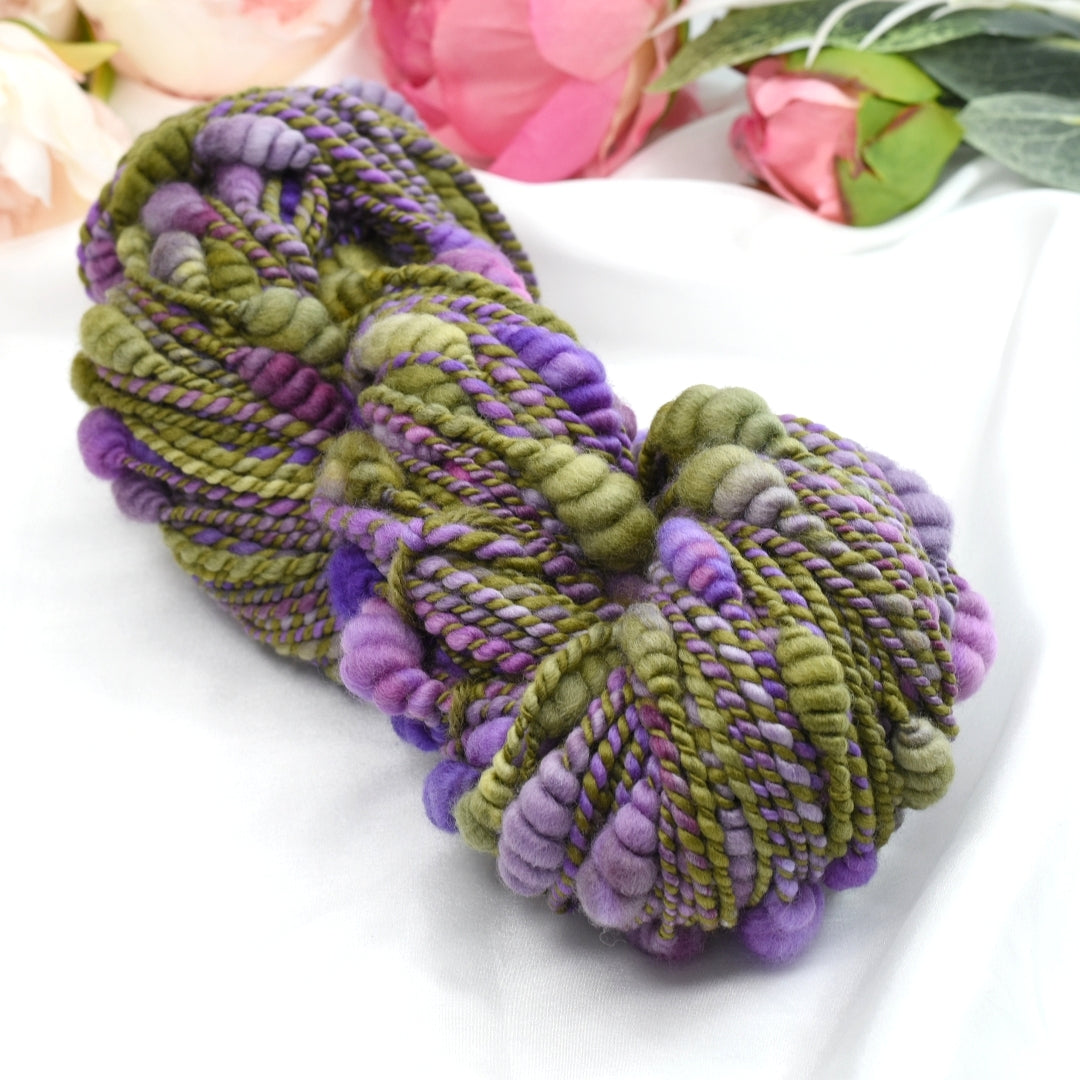 Beehive Art Yarn Hand Spun in Clematis| Hand Spun Yarn | Sally Ridgway | Shop Wool, Felt and Fibre Online