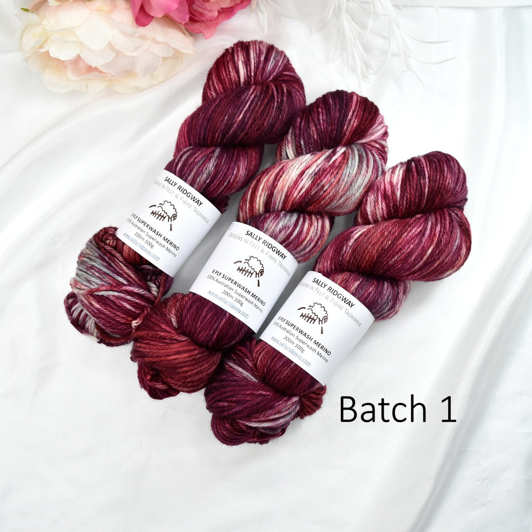 Blackberry 8 Ply Superwash 100% Merino Yarn| 8 Ply Superwash Merino Yarn | Sally Ridgway | Shop Wool, Felt and Fibre Online