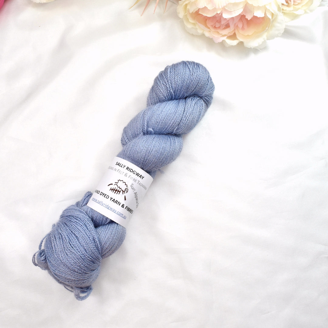 Blue Glaze Alpaca Silk Lace| Alpaca Silk Lace | Sally Ridgway | Shop Wool, Felt and Fibre Online