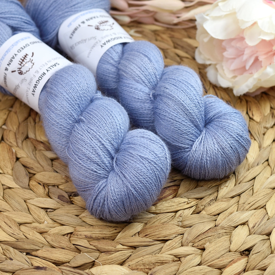 Blue Glaze Alpaca Silk Lace| Alpaca Silk Lace | Sally Ridgway | Shop Wool, Felt and Fibre Online