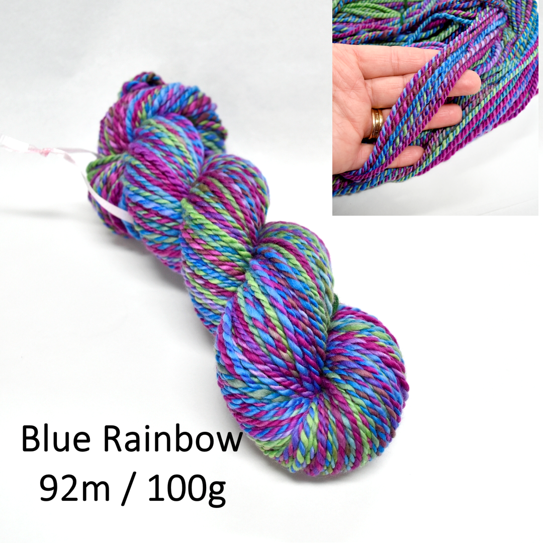 Hand Spun Tasmanian Merino Wool Chunky Yarn - Mixed Colours| Hand Spun Yarn | Sally Ridgway | Shop Wool, Felt and Fibre Online