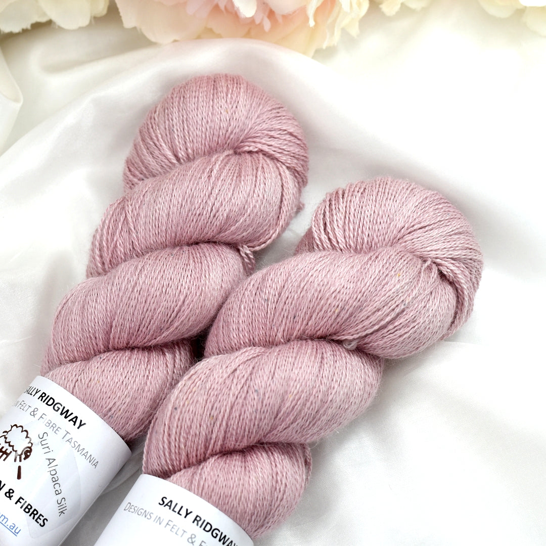 Blush Alpaca Silk Lace-Alpaca Silk Lace-1-Sally Ridgway Designs in Felt &amp; Fibre