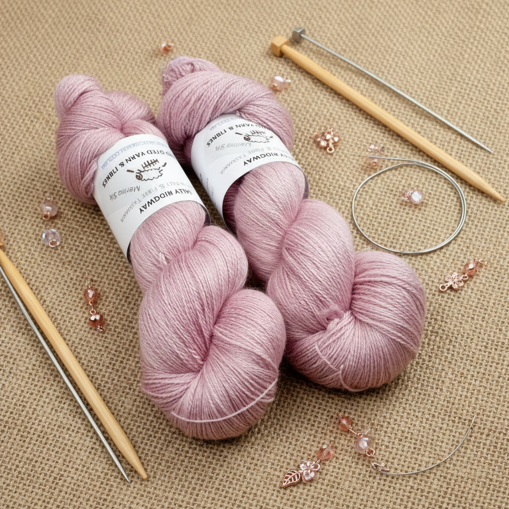Blush on Merino Silk Lace| Merino Silk Lace | Sally Ridgway | Shop Wool, Felt and Fibre Online