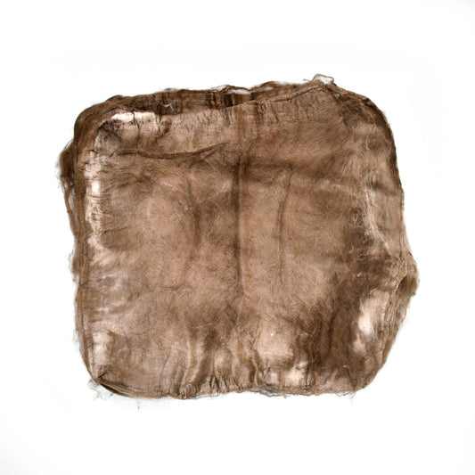 Mulberry Silk Hankies Hand Dyed Milk Chocolate| Silk Hankies | Sally Ridgway | Shop Wool, Felt and Fibre Online