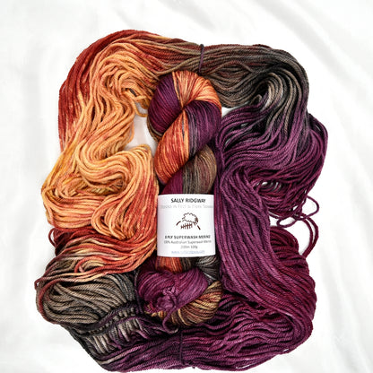 Moroccan Magic on 8 Ply Superwash 100% Merino Yarn