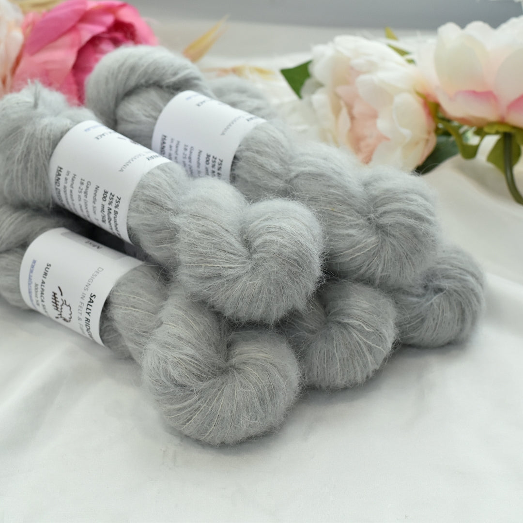 Mist Brushed Suri Alpaca Silk Lace Hand Dyed| Suri Silk Lace | Sally Ridgway | Shop Wool, Felt and Fibre Online