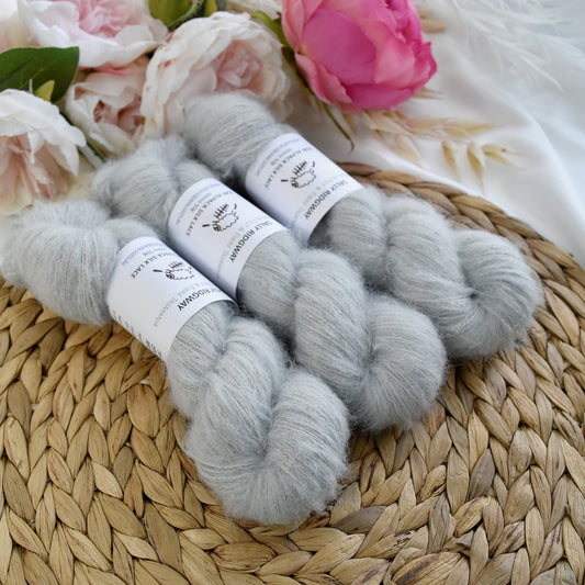 Mist Brushed Suri Alpaca Silk Lace Hand Dyed