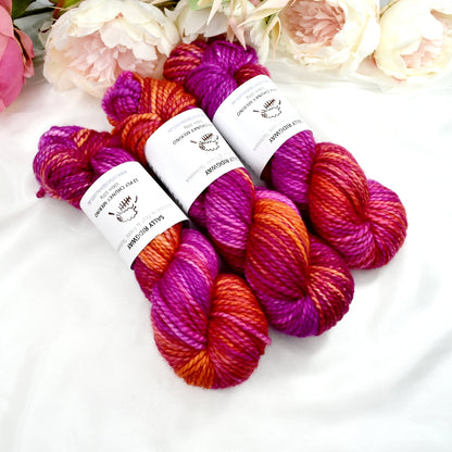 Bubble Gum Stripe on 12 ply Chunky Merino| Chunky Yarn | Sally Ridgway | Shop Wool, Felt and Fibre Online