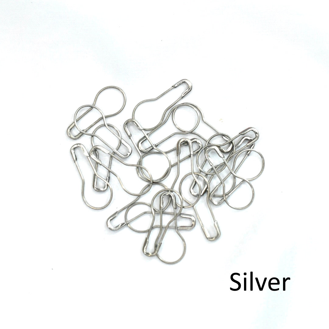 Bulb Stitch Markers-Tools-4-20 x Silver-Sally Ridgway Designs in Felt &amp; Fibre