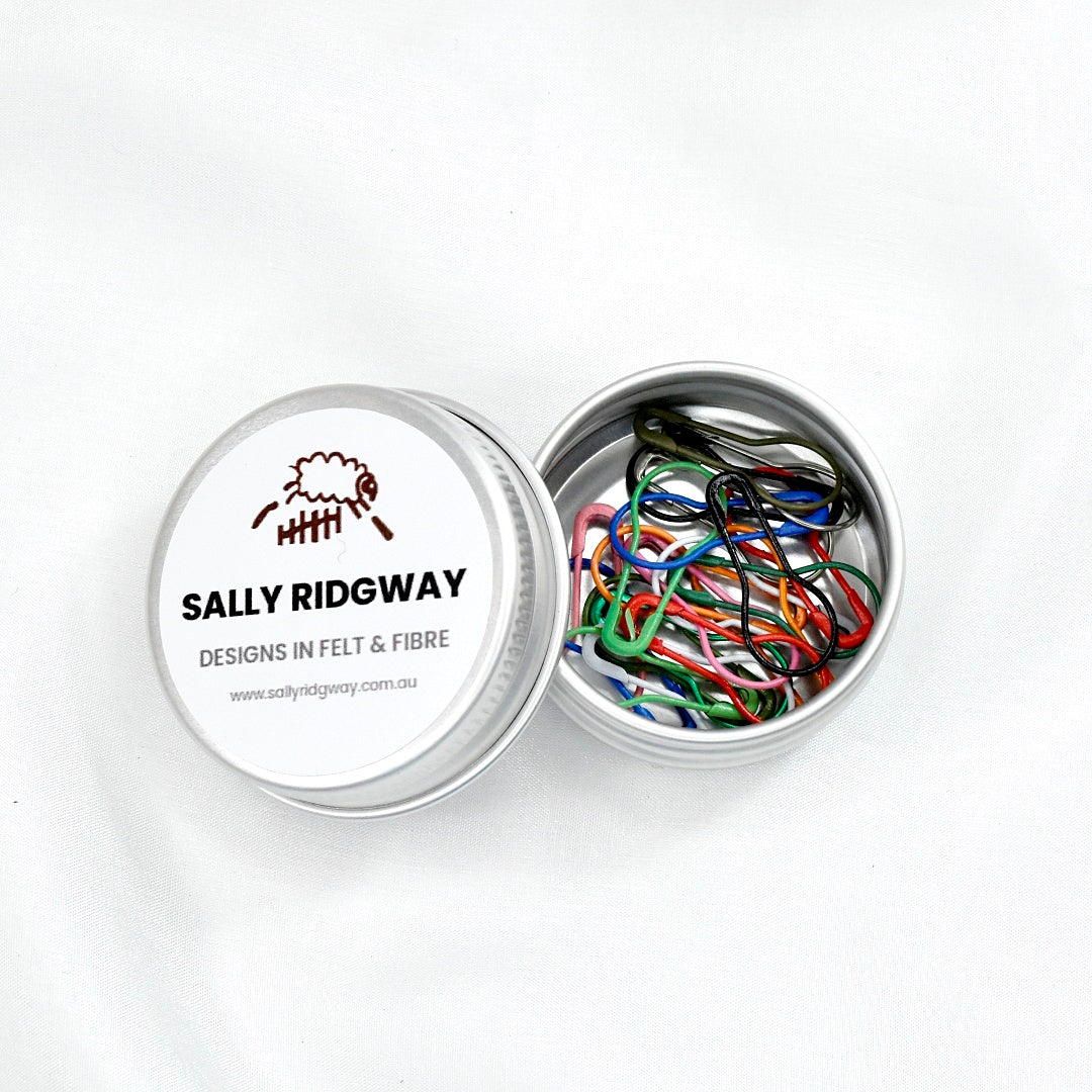 Bulb Stitch Markers-Tools-2-20 x Mixed Colours-Sally Ridgway Designs in Felt &amp; Fibre