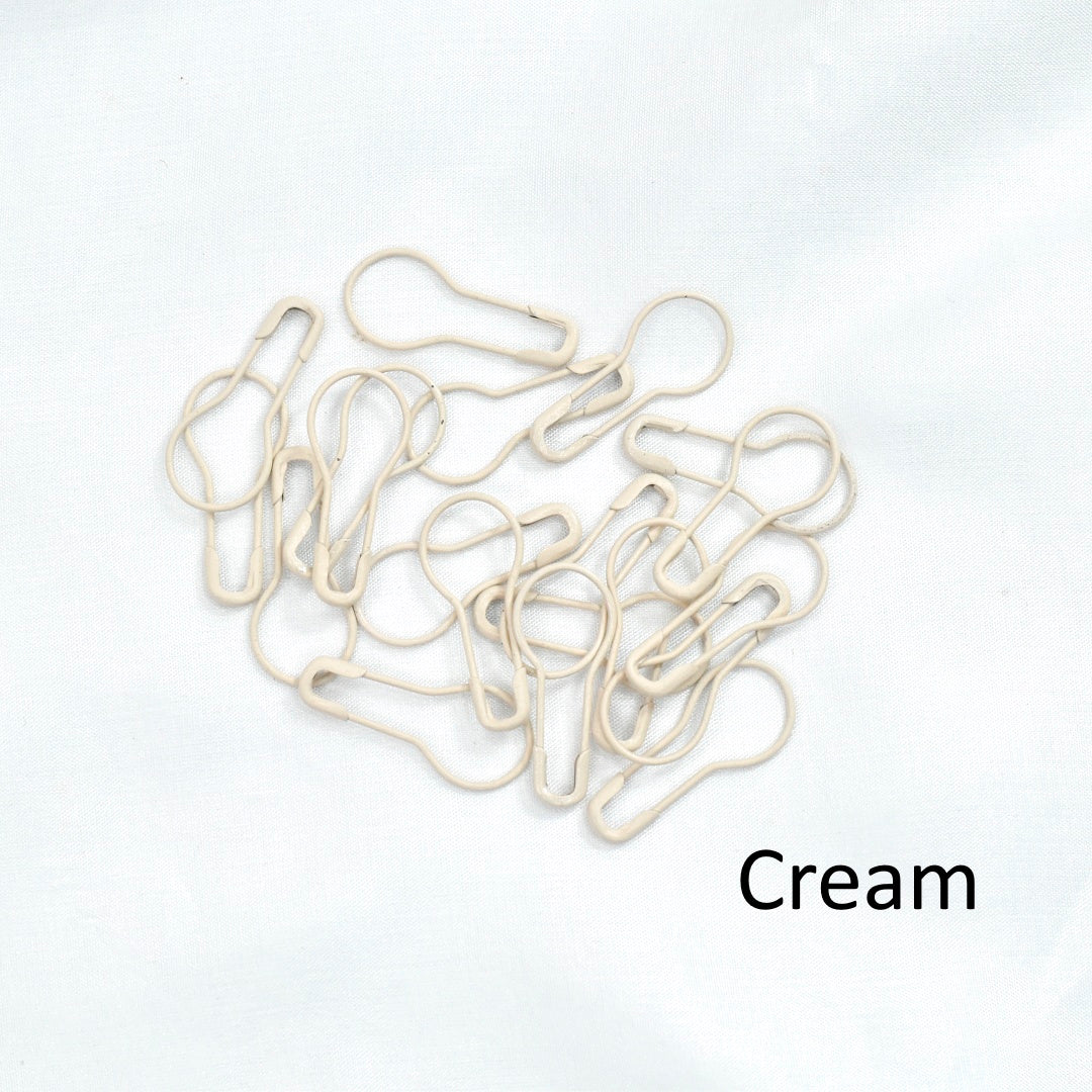 Bulb Stitch Markers-Tools-7-20 x Cream-Sally Ridgway Designs in Felt &amp; Fibre