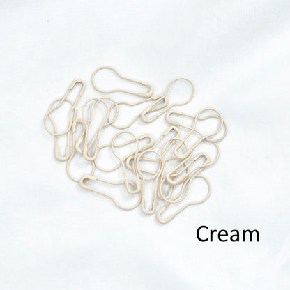 Bulb Stitch Markers-Tools-7-20 x Cream-Sally Ridgway Designs in Felt &amp; Fibre