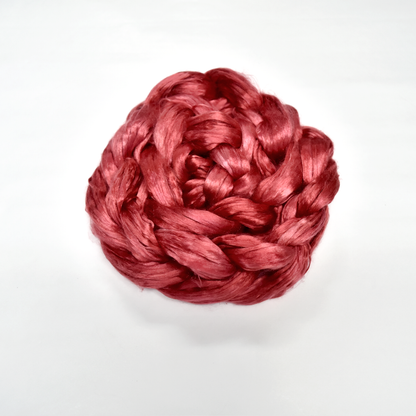 Mulberry Silk Roving Hand Dyed Chilli