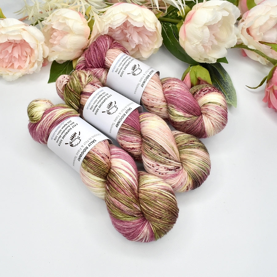 Chintz Bouquet - 4 ply Supreme Sock Yarn| Sock Yarn | Sally Ridgway | Shop Wool, Felt and Fibre Online