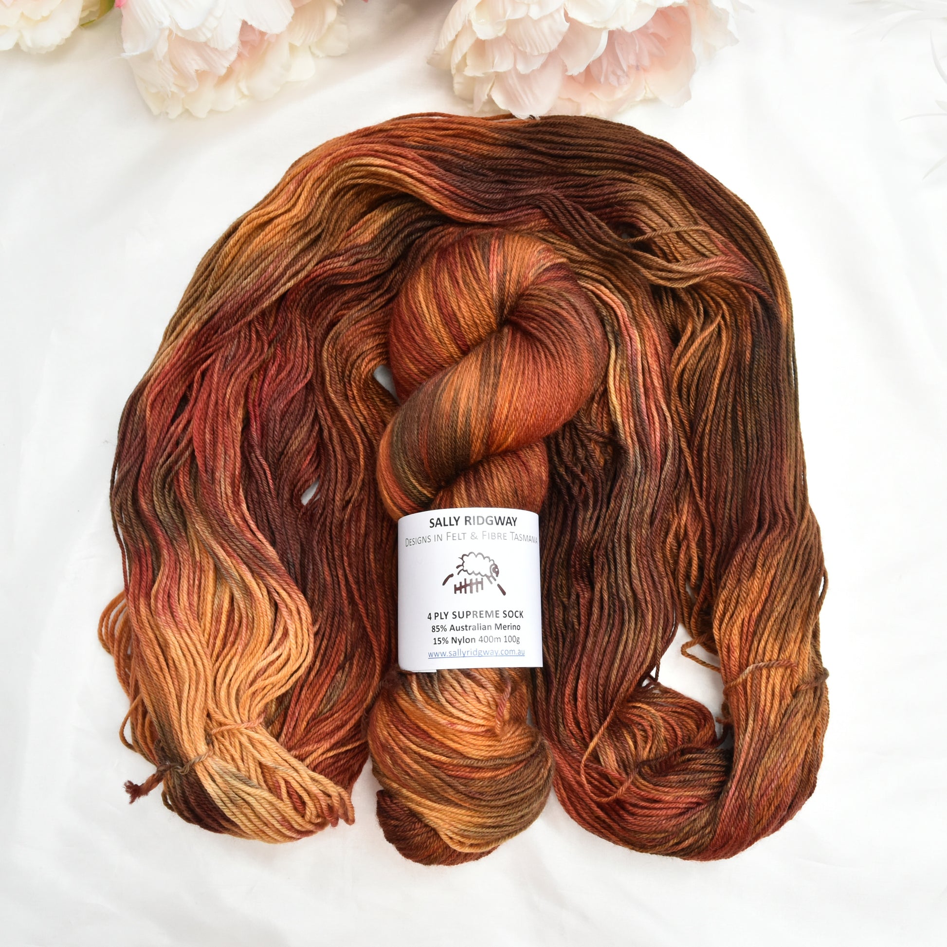 Copper Canyon 4 ply Supreme Sock Yarn Hand Dyed| Sock Yarn | Sally Ridgway | Shop Wool, Felt and Fibre Online