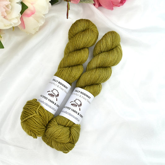 Crushed Aloe 50g Midi Half Skein-4 Ply Midi Skeins-1-Sally Ridgway Designs in Felt &amp; Fibre