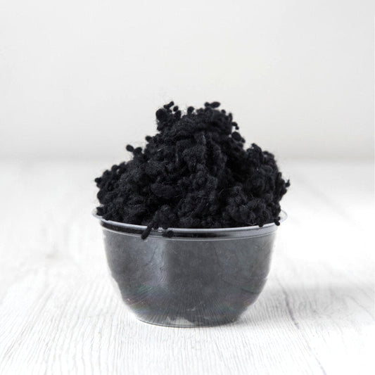 Black DHG Merino Wool Nepps| Nepps | Sally Ridgway | Shop Wool, Felt and Fibre Online