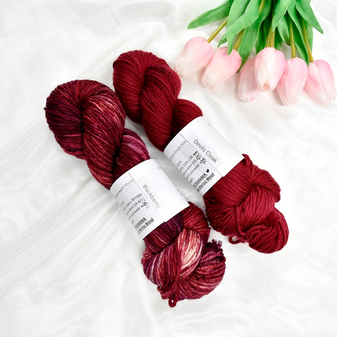 Devils Cloak on 8 Ply Superwash 100% Merino Yarn| 8 Ply Superwash Merino Yarn | Sally Ridgway | Shop Wool, Felt and Fibre Online