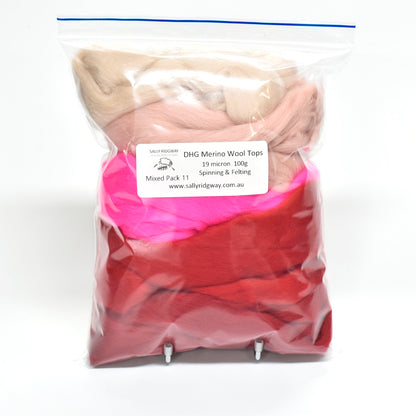 DHG Merino Wool Combed Top - Mixed Packs| DHG Wool Tops | Sally Ridgway | Shop Wool, Felt and Fibre Online