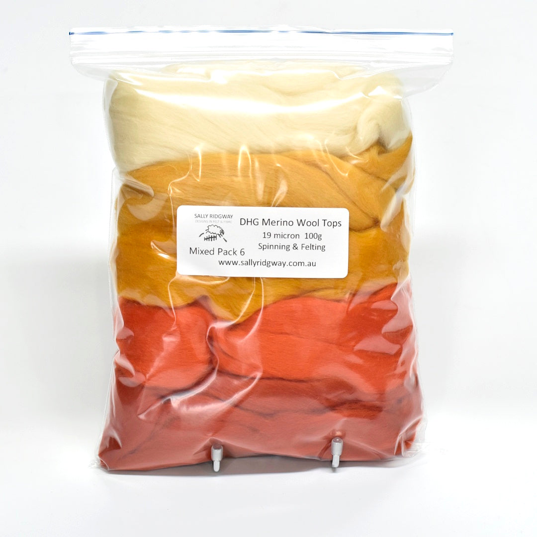 DHG Merino Wool Combed Top - Mixed Packs| DHG Wool Tops | Sally Ridgway | Shop Wool, Felt and Fibre Online