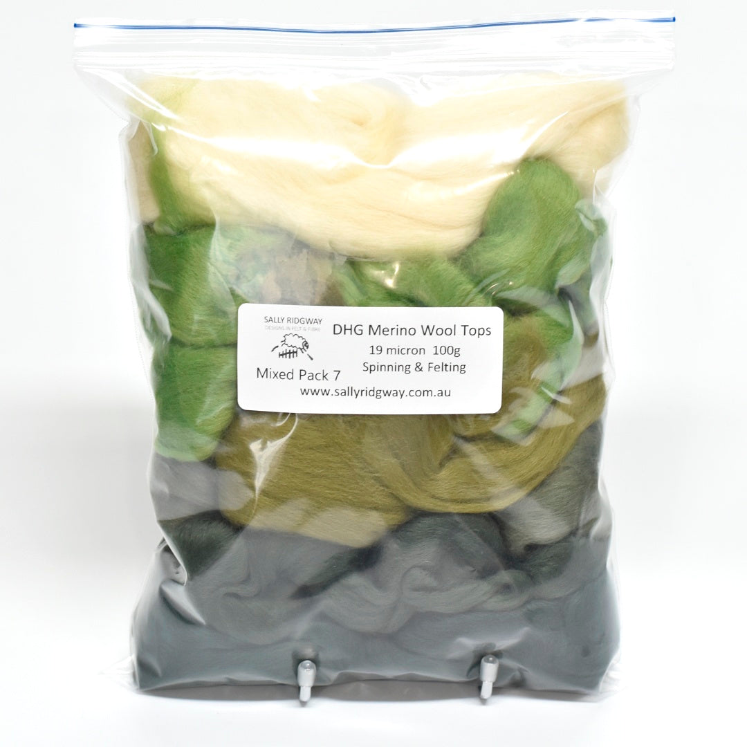 DHG Merino Wool Combed Top - Mixed Packs| DHG Wool Tops | Sally Ridgway | Shop Wool, Felt and Fibre Online
